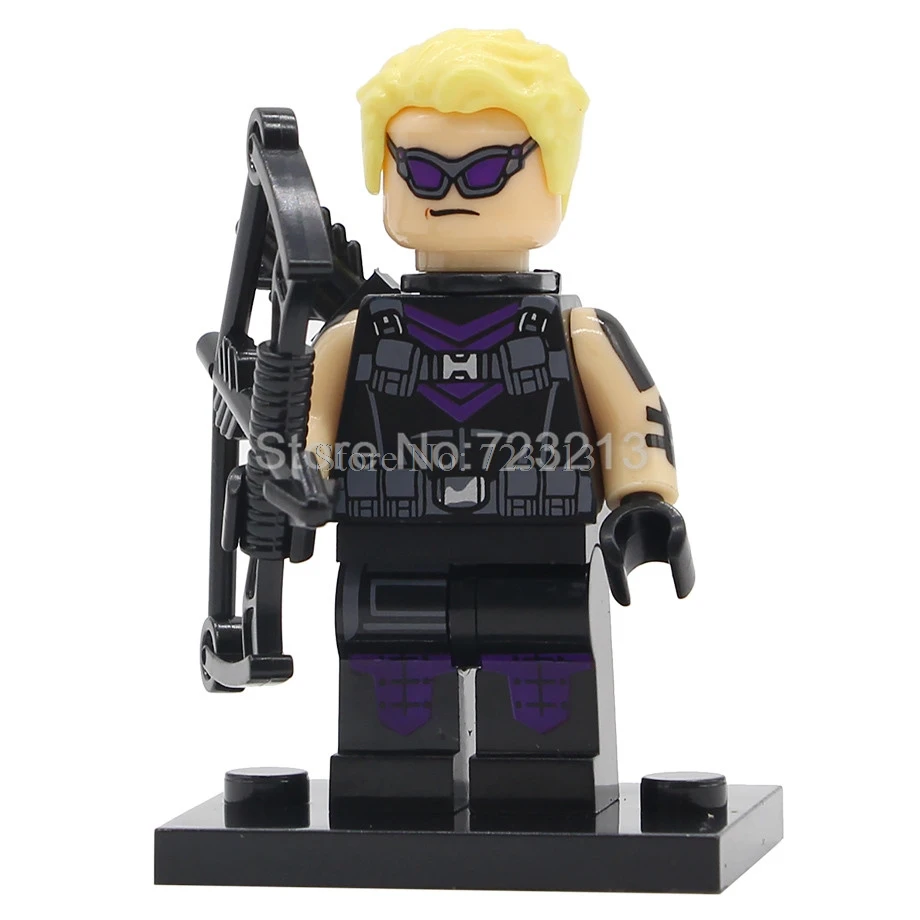 Hawkeye Одиночные супер герои Мстители танос Коллекционная Фигурка Starhawk Ayo Vision Okoye Kraglin строительные блоки наборы модели кирпичные игрушки - Цвет: Hawkeye