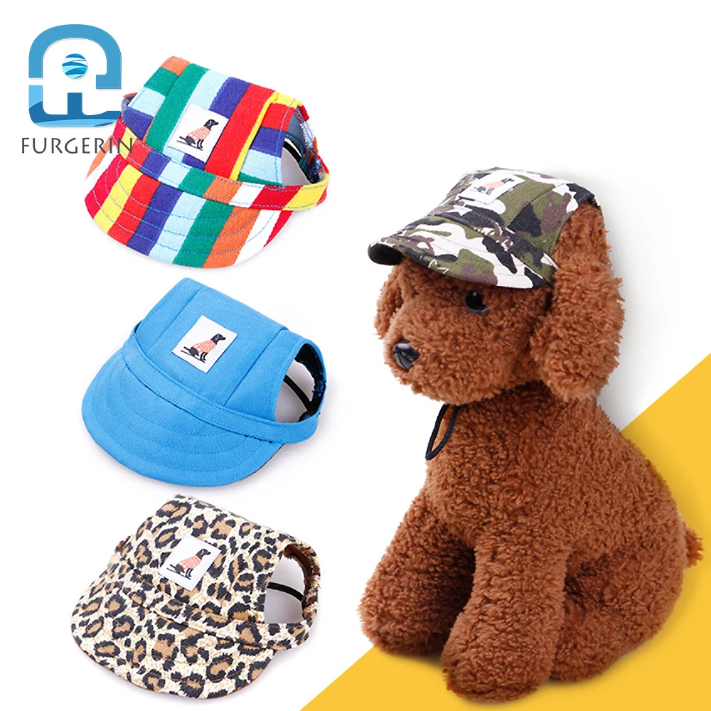 

FURGERIN Small Dog Hat with Ear Holes dog hats summer for pet dog cap hat Puppy Sun Cap Outdoor Accessories