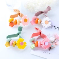 rubber band head rope ponytail small daisy hair rope bracelet flower fashion girl hair accessories cute and simple