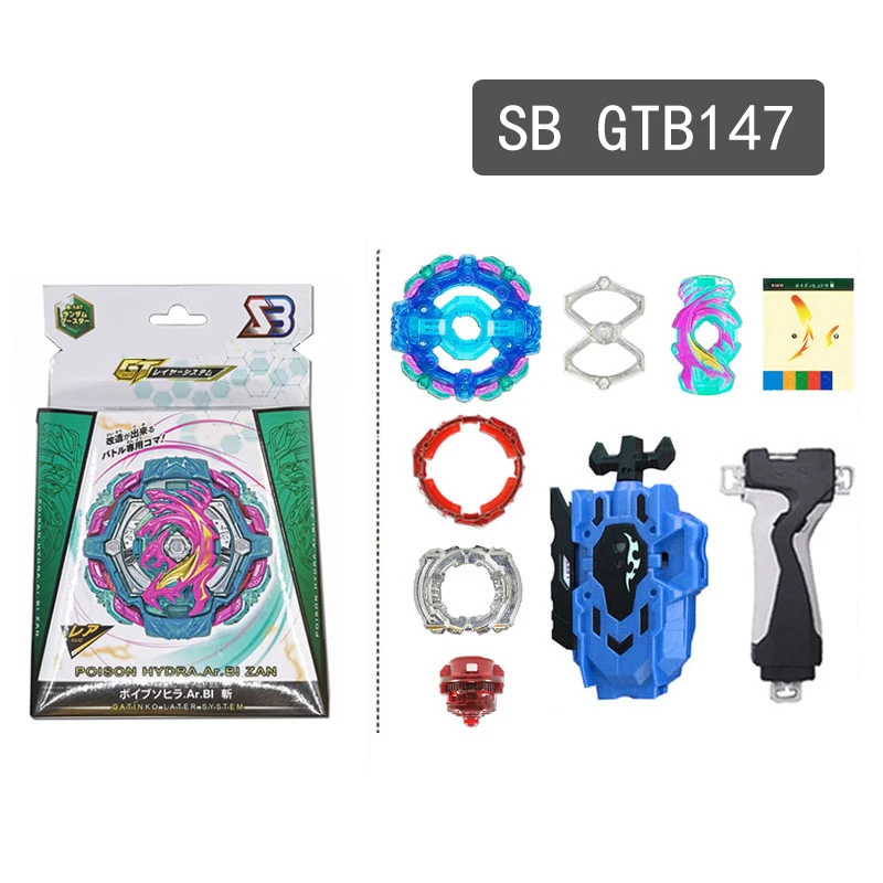 

SB Beyblades Burst Assemble Metal Fusion with Two-way Wire Launcher GT Series B147 Plastic Burst Turbo Gyro Toys for Children