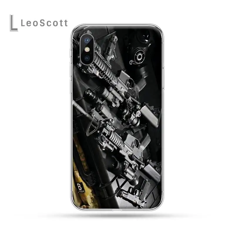 

Rifles AR 15 Guns pattern high quality coque Anti-fall Phone Case For iphone 12 5 5s 5c se 6 6s 7 8 plus x xs xr 11 pro max