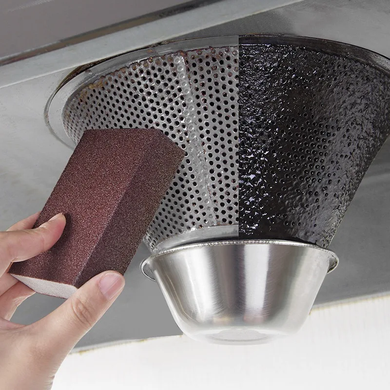 Губка для мытья посуды и очищения кухонных аксессуаров от накипи ржавчины 1