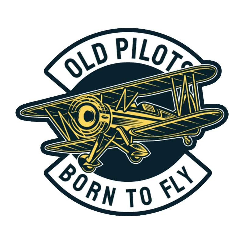 

Interesting OLD PILOTS BORN TO FLY Vintage Aircraft Sticker Decal Sticker PVC Decal