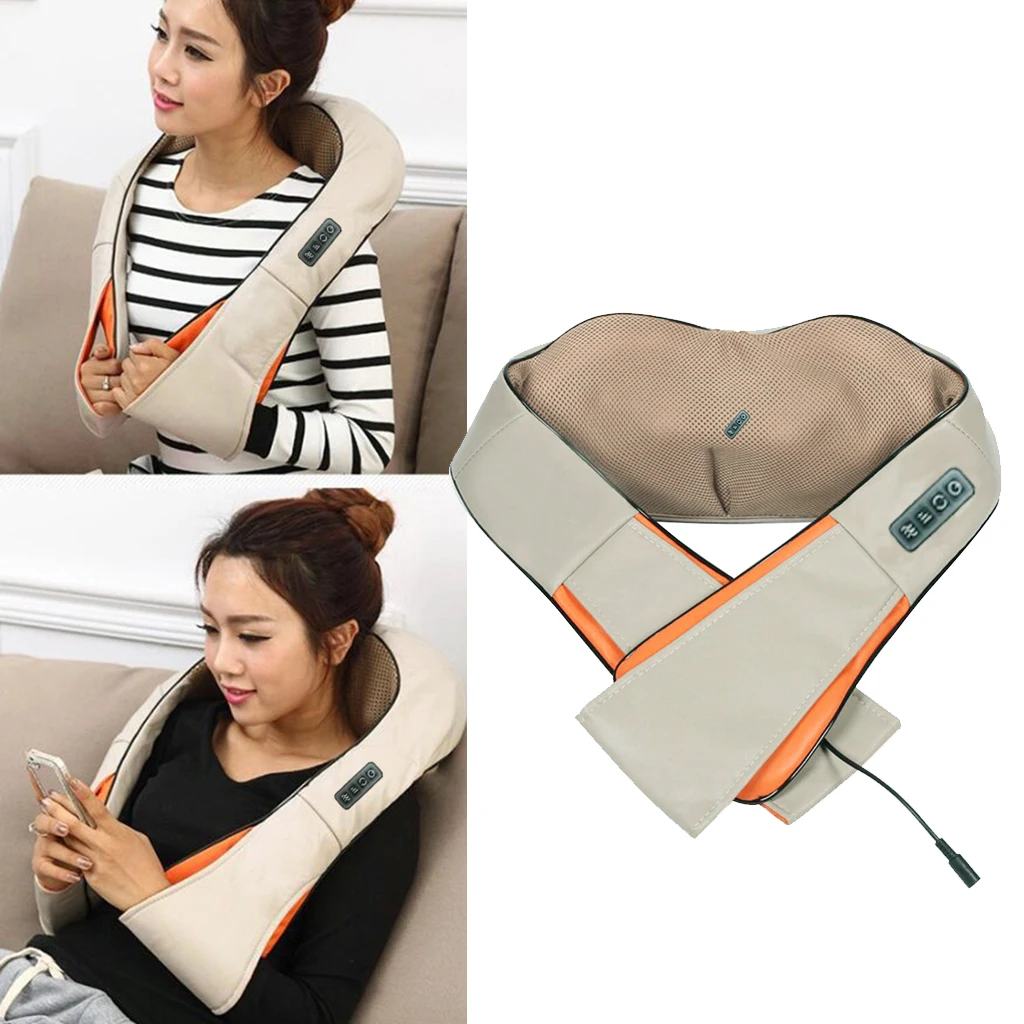 Shiatsu Massagers for Neck Back and with Heat Deep Portable Tissue US Shoulder massagers Handheld W/ Corded | Красота и здоровье