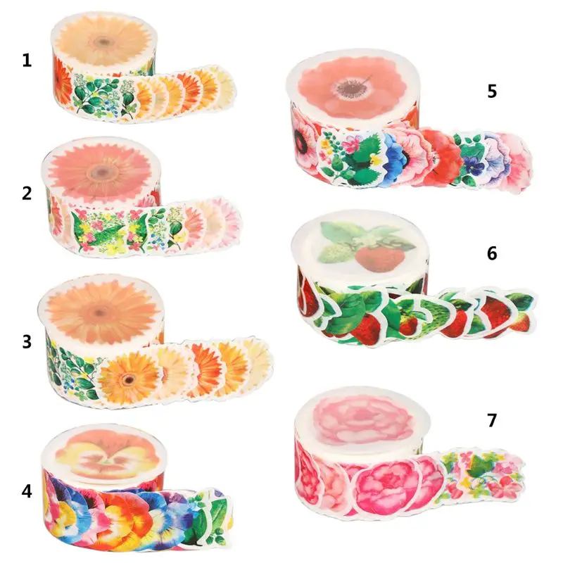 

Petal Classic Shaped Collage Fresh Strawberry Plant Flower Paper Tape Student Stationery
