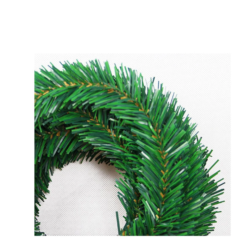 Рождественская гирлянда зеленый венок из ротанга Рождественское украшение для