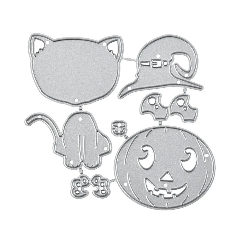 Штампы DiyArts для Хэллоуина металлические штампы с изображением тыквы кота