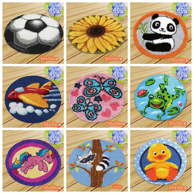 Подушка животные рукоделие коврик защелка крючок вышивка Smyrna Knooppakket с пуговицей