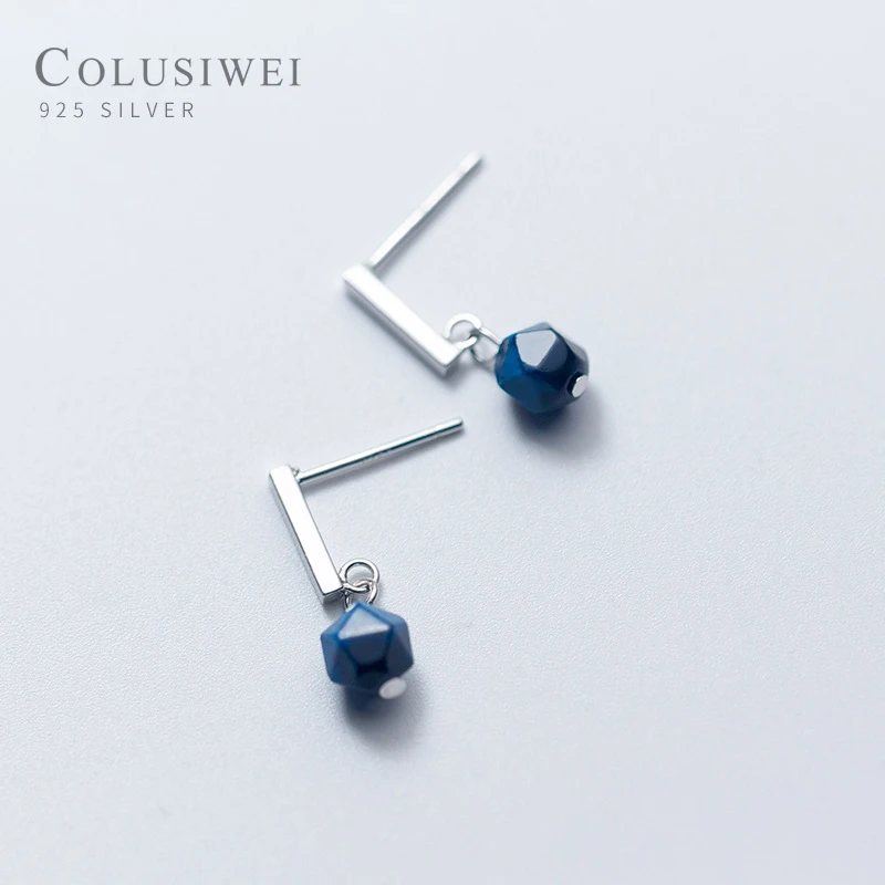 

Новое поступление, элегантные серьги-гвоздики Colusiwei из стерлингового серебра 925 пробы с натуральным камнем Тигра для женщин, модные ювелирн...