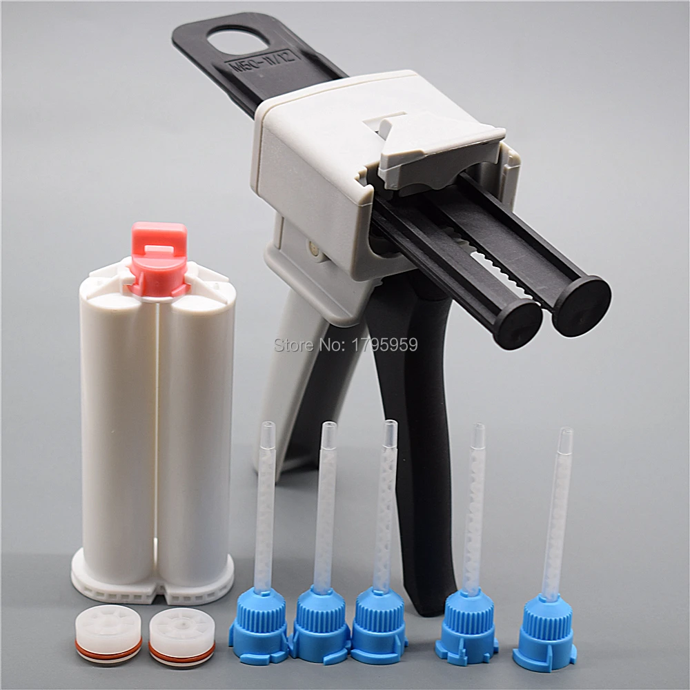 5 шт. 1:1 смешивающие насадки и клеевые адхенсивные пистолеты универсальные 50 мл 1:2