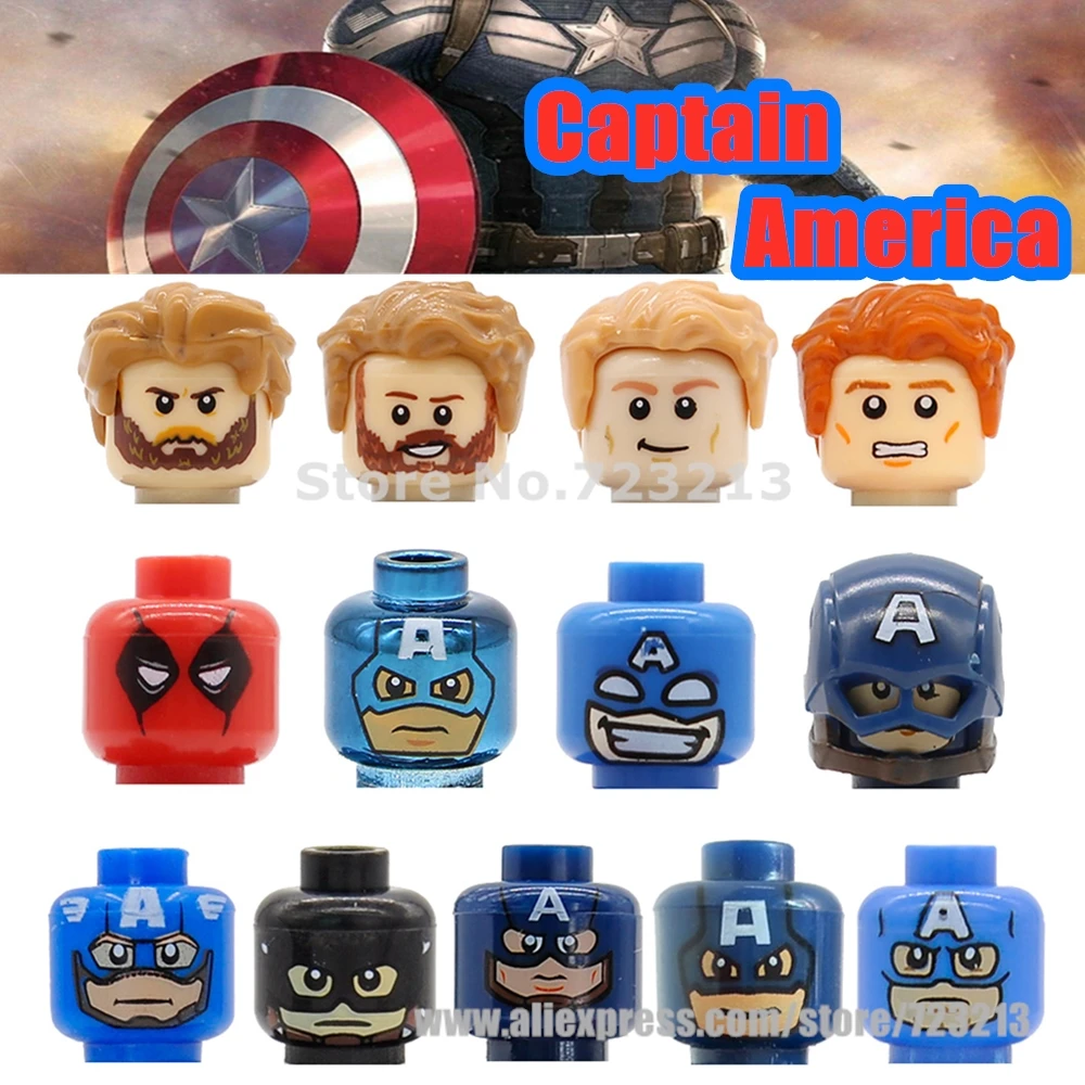 

Feleph Single Captain Figure Head Steve Rogers Comics Hydra Agent Building Blocks Sets Model Bricks Toys for Children