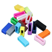 5pcs silicone watchband watch ring strap colored flexible safety loop replacement buckle watch accessories 22mm 24mm new