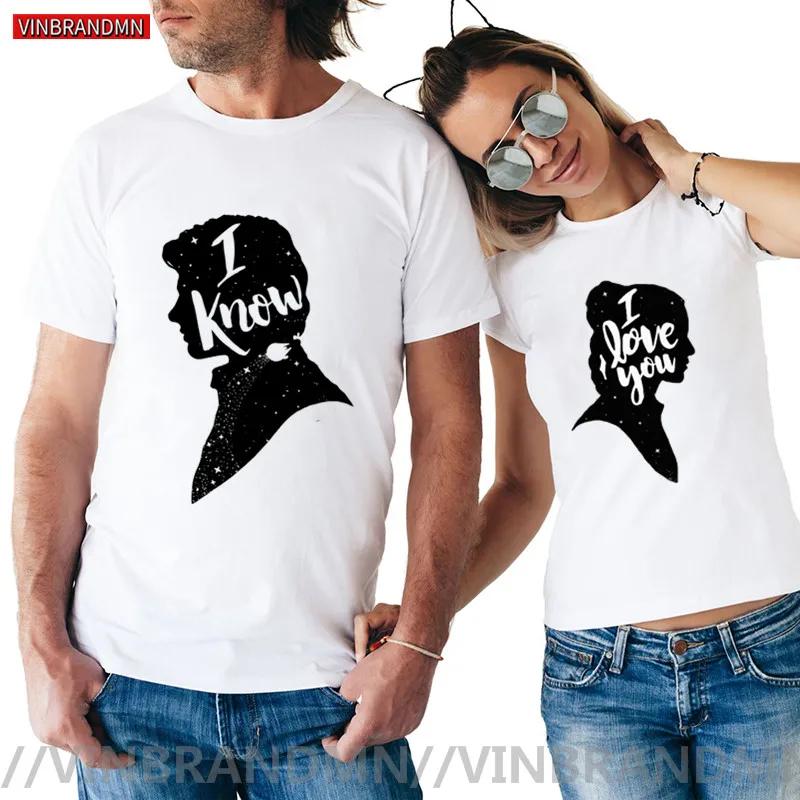 Я знаю что я люблю тебя мужские и женские футболки красивая футболка для пары
