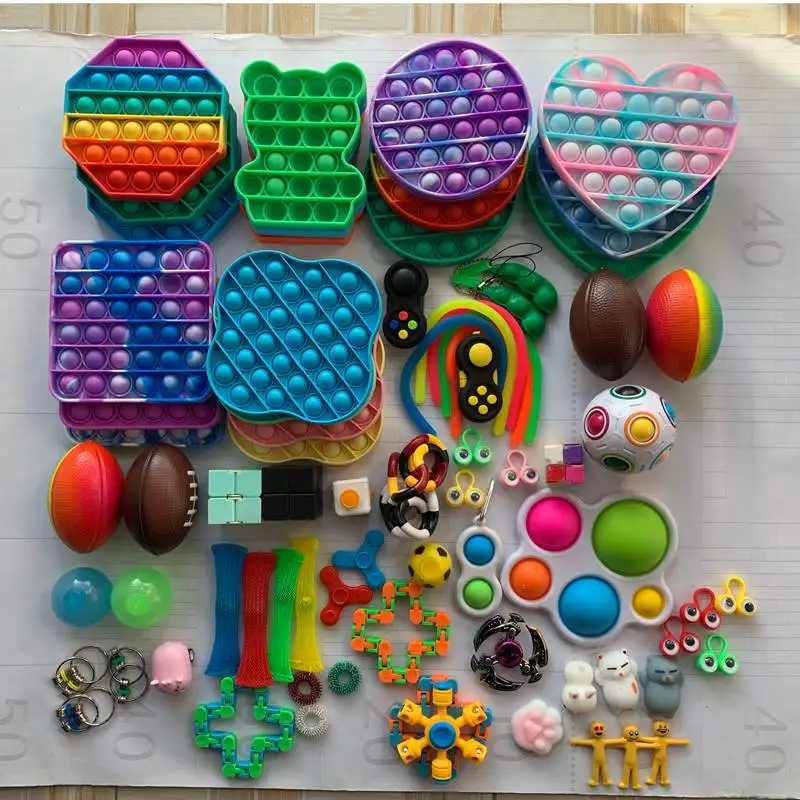 

Непоседа сенсорные набор игрушек, игрушка для снятия стресса, игрушки аутизм, тревожность снятия стресса пузырь Непоседа сенсорные игрушки...
