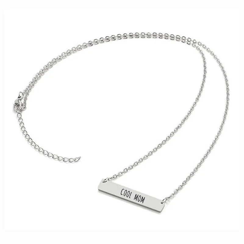 Изящное персонализированное ожерелье с подвеской в виде крутой мамы цепочка