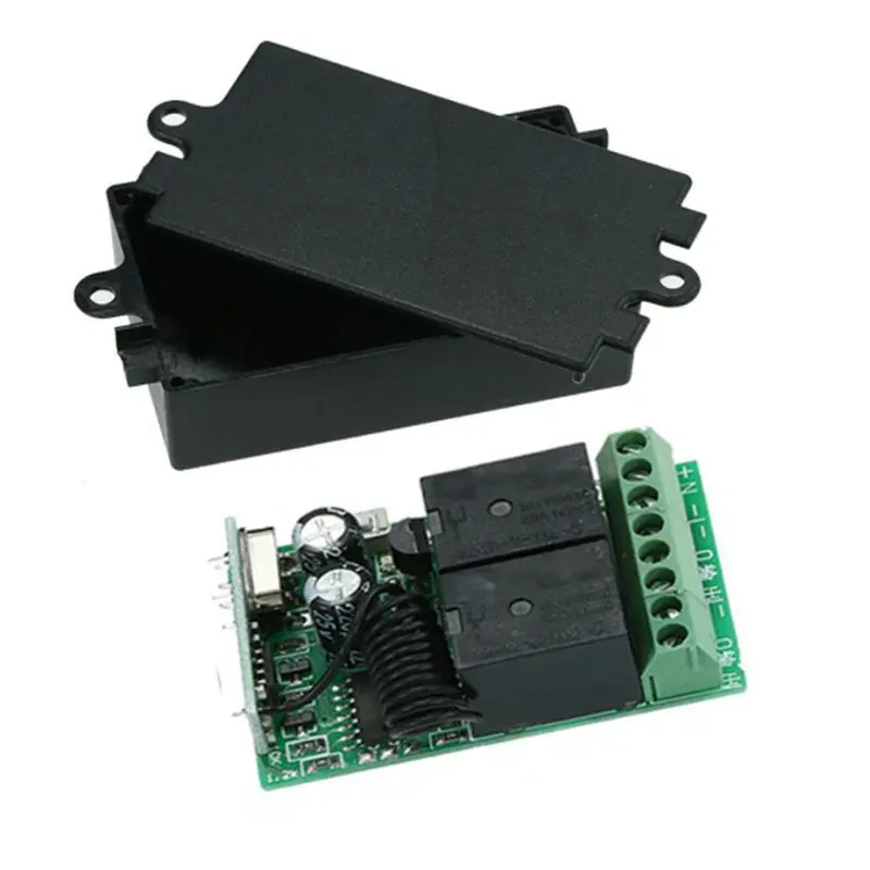 Беспроводной пульт дистанционного управления RF 433 МГц AC 220 В 2CH релейный модуль