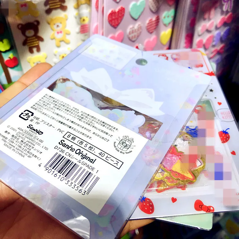 KT cat 40 упак./лот kawaii Симпатичные мои мелодические маленькие Две звезды stickers oroll наклейки Стикеры Скрапбукинг naklejki stikers Рождество - Цвет: KT cat