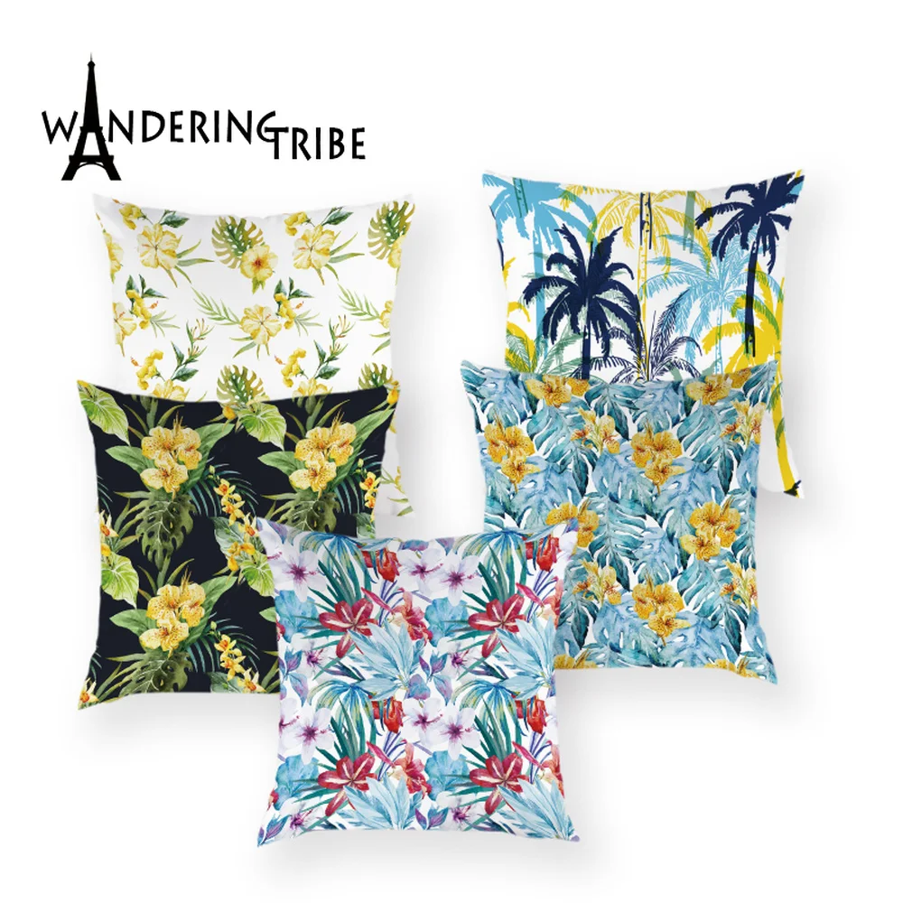 Скандинавские подушки с цветочным принтом винтажный цветочный домашний декор
