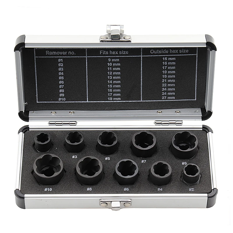 Набор экстракторов винтов для удаления поврежденных болтов набор гаек