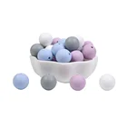 10 шт., силиконовые бусины для прорезывания зубов, 12 мм