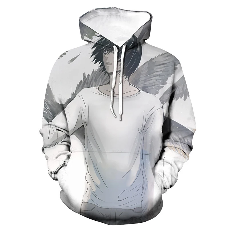 

Spring Casual Hoodies Death Note 3D Printed Hooded Sweatshirt Anime Style Cosplay Pullover Men Women Hip Hop Hoodie Top Clothing