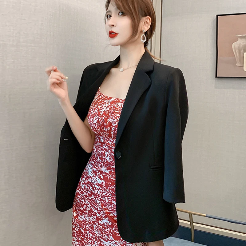 

autumn spring new arrival comfortable solid formal blazer temperamental high quality Single Button work style elegant blazer