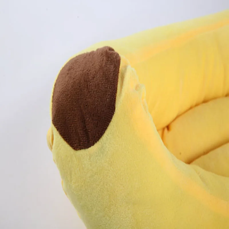 

Yellow Kennel Cat Pet Banana Nest Pet Mat Washable Popular Doghouse Zipper Chats High Quality Cotton Thicken Keep Warm Cat Bed