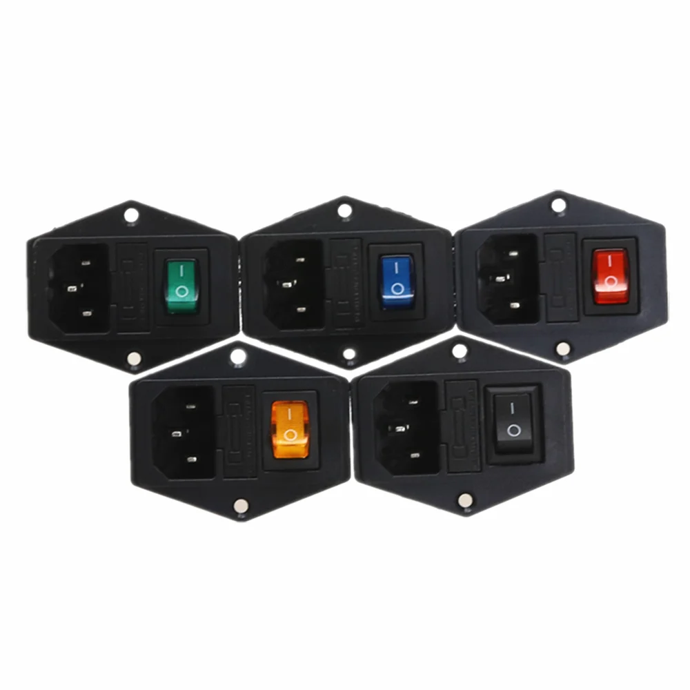 1 шт. AC 01A клавишный выключатель питания ИЭК 3 Pin 320 C14 входной мощности