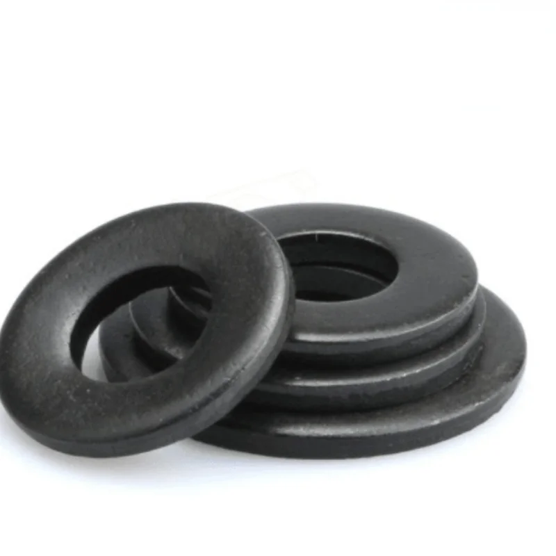 5/50pcs M2 M2.5 M3 M4 M5 M6 M8 M10 M12 M14 M16 M20 M22 M24 GB97 DIN125 Black Grade 8.8 Carbon Steel Flat Washer Plain Gasket Pad |