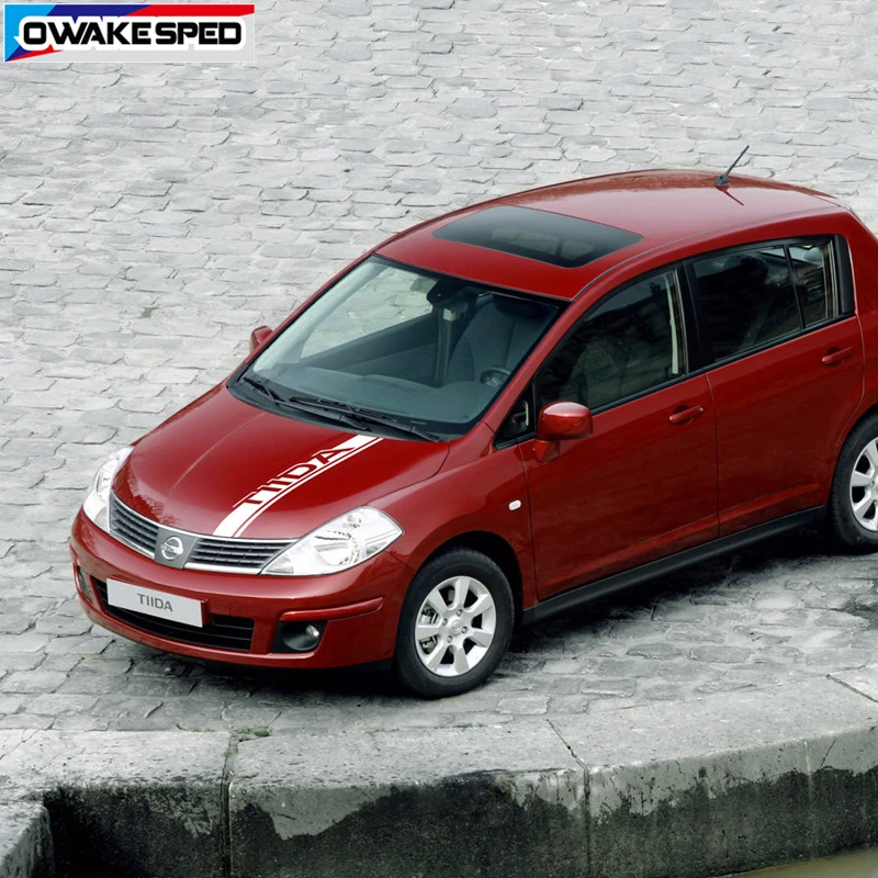 Полосы автомобильной капота для Nissan Tiida Racing спортивный стиль Виниловая наклейка