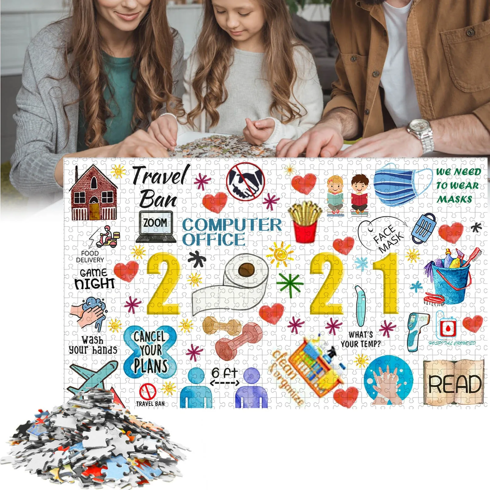 

2021 kids educational toy Landscape Paper Puzzles 1000 Piece Large Puzzle Game Interesting Toys Personalized Gift developing