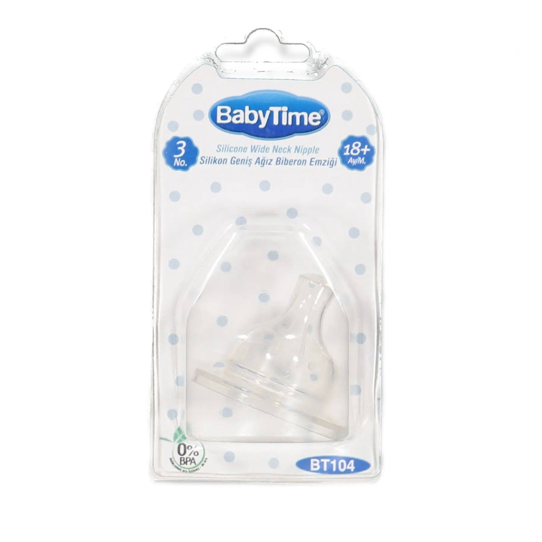 

Детская силиконовая соска-пустышка BabyTime с широким горлом