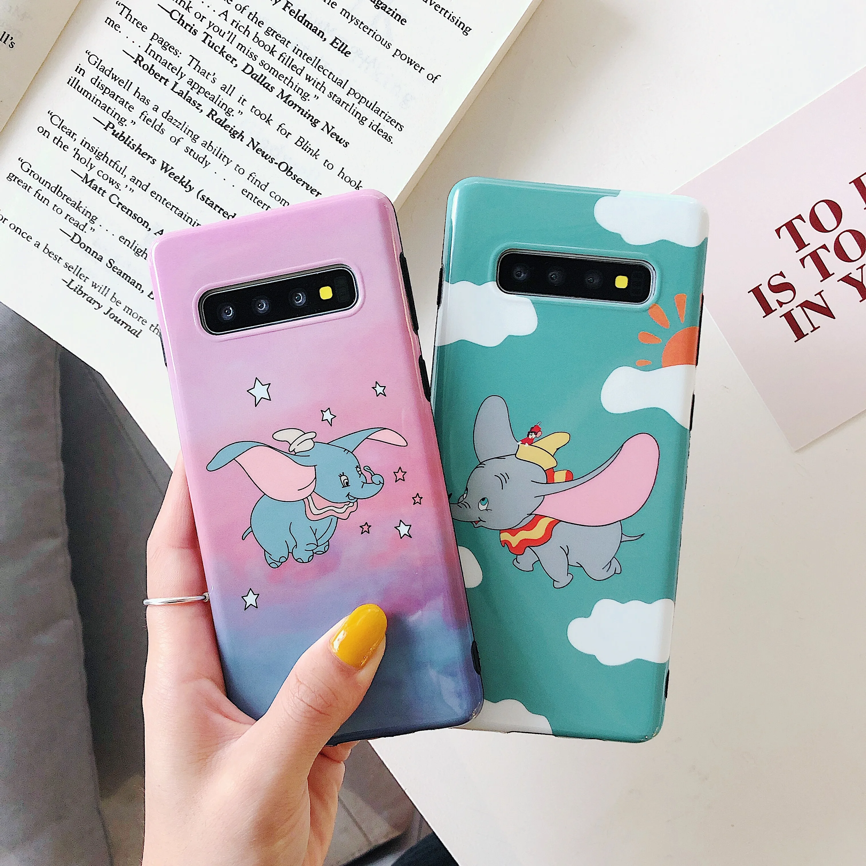 Чехол для телефона с изображением слона из мультфильма Samsung Note 10 Plus Galaxy S10 5G S8 S9 8 9