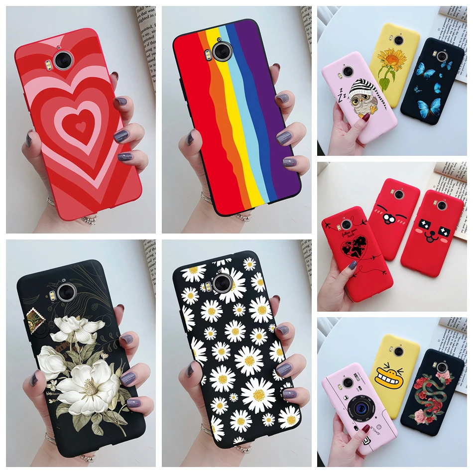 

Rainbow Candy Silicon Case For Huawei Y5 2017 MYA-L22 MYA-U29 Case Cute Love Heart Back Cover For Huawei Y5 Y6 2017 Phone Cases