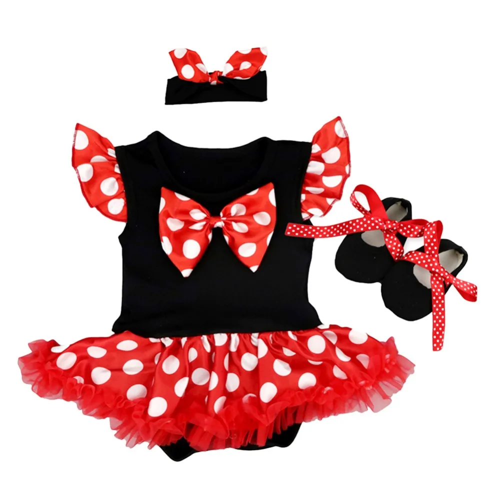Girl Baby Birthday Clothes Cake Smash Outfit Polka Dot Outfit Cute Minnie Fancy Dress up Baby Girls Clothes Set Photography Prop - Цвет: G