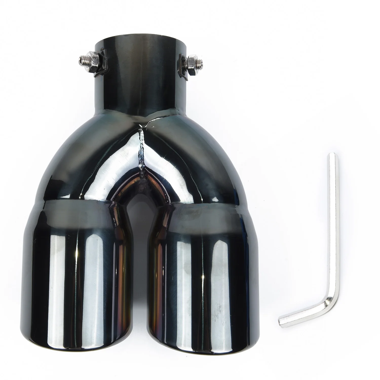 Автомобильная двухцилиндровая выхлопная труба из нержавеющей стали выпускное