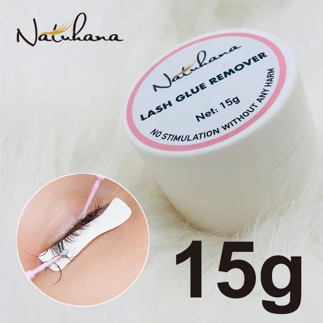 15g NATUHANA 5 г/10 г/15 г Быстрая очистка клей для наращивания ресниц не раздражающий Flase Lash прививка клей гель удаление крем - Цвет: 15g