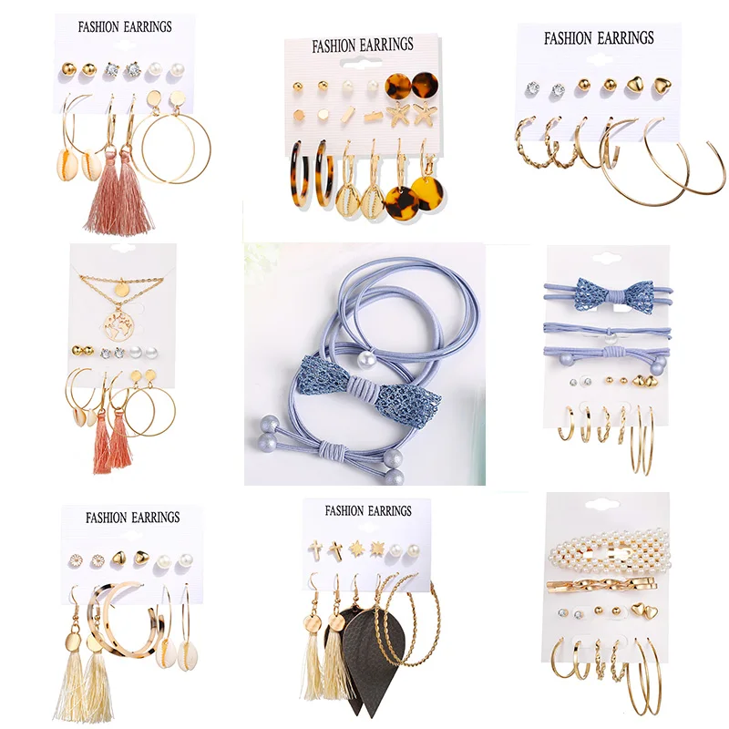 17 миль 2020 модные новые серьги с кисточками кожаный комплект для женщин жемчужные