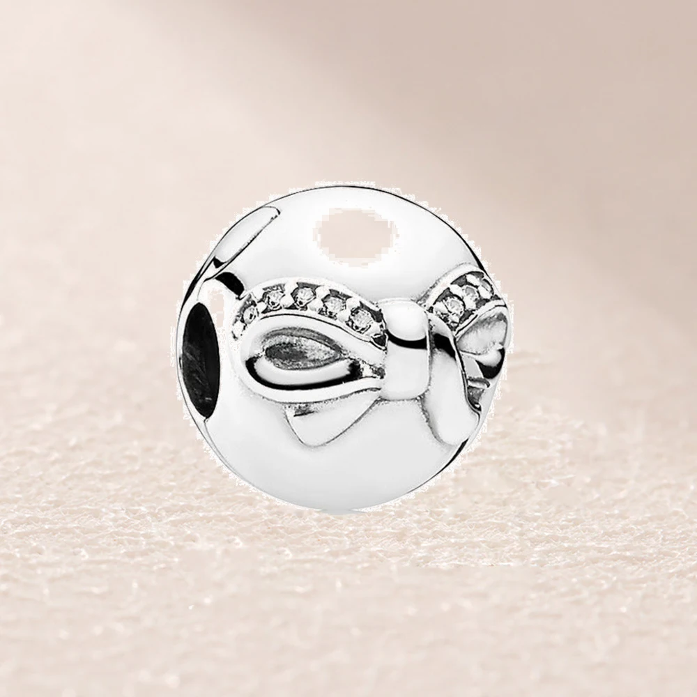 

791777CZ Dainty Bow Clip Charm
