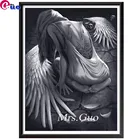 Рождественский подарок с изображением сломанного крыла ангела, алмазная живопись своими руками 5d, вышивка крестиком, алмазная вышивка мультяшным рисунком