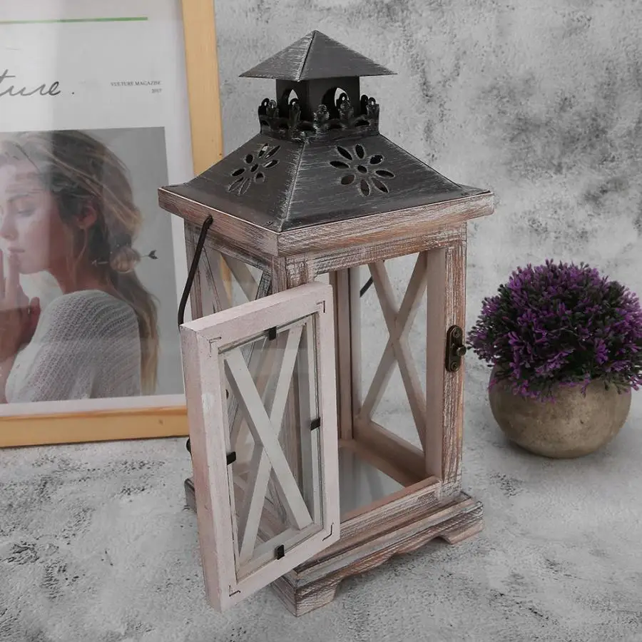 Домашний Декор деревянный подсвечник ретро Ремесло подарок украшение дома