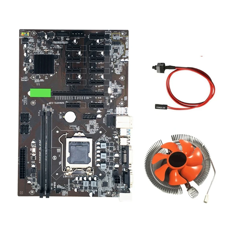 

2022 новая B250BTC 12 PCIE X1 X16 графическая карта материнская плата для майнинга DDR4 DIMM USB3.0 SATA3.0