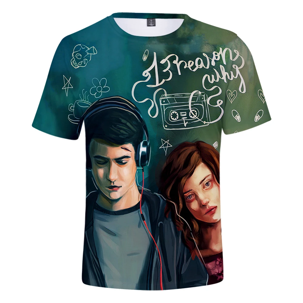 

New Fashion Brand T-Shirt Men/Women 3D Printed 13 Reasons Why Short Sleeve Summer Men T Shirt Tops Tees