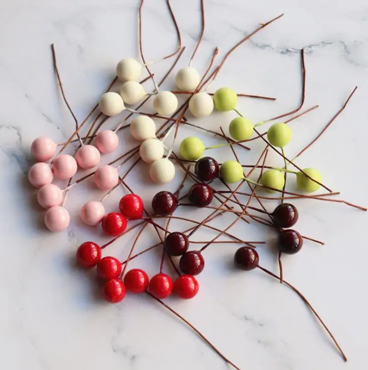 Искусственные фрукты 10 мм Мини вишня сделай сам Аксессуары 20 шт./лот цветочный