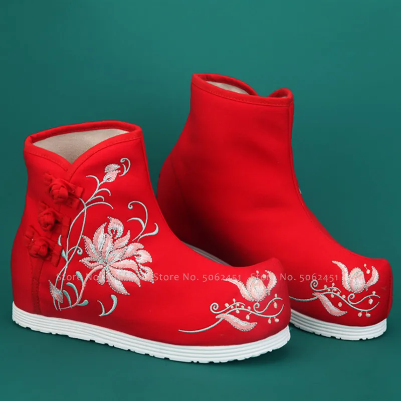 Женские ботинки в традиционном китайском стиле Hangfu парусиновая обувь с