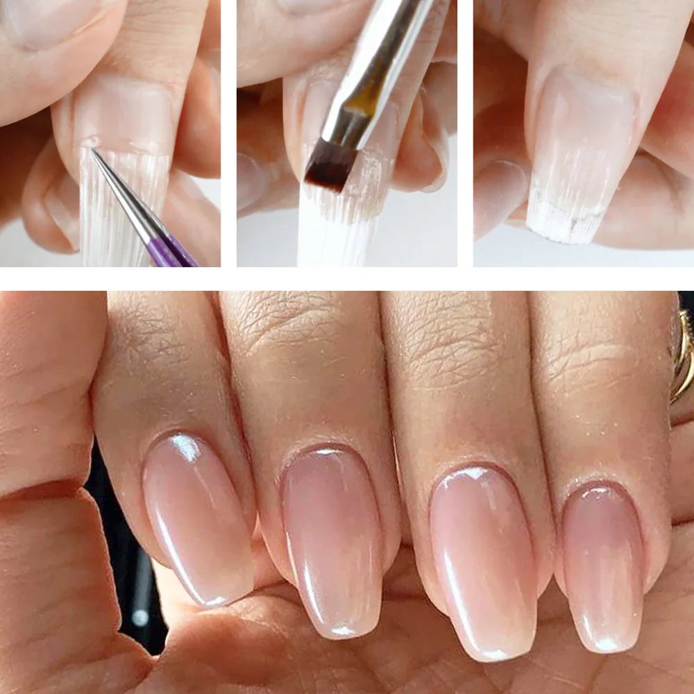 Стекловолокно для нейл арта наращивания ногтей волоконные акриловые