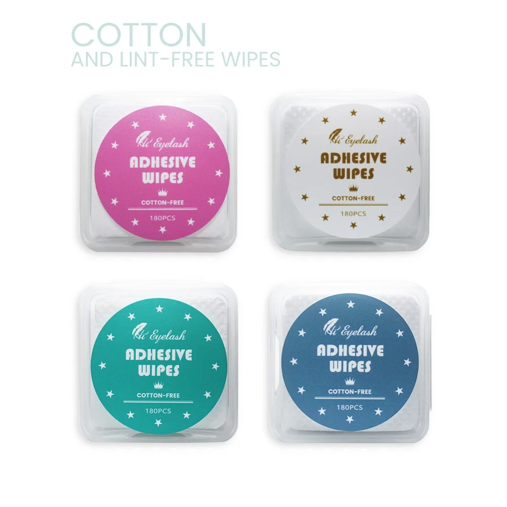 180 шт Клей для ресниц салфетки удаления кончиков Очиститель без ворса бумажные