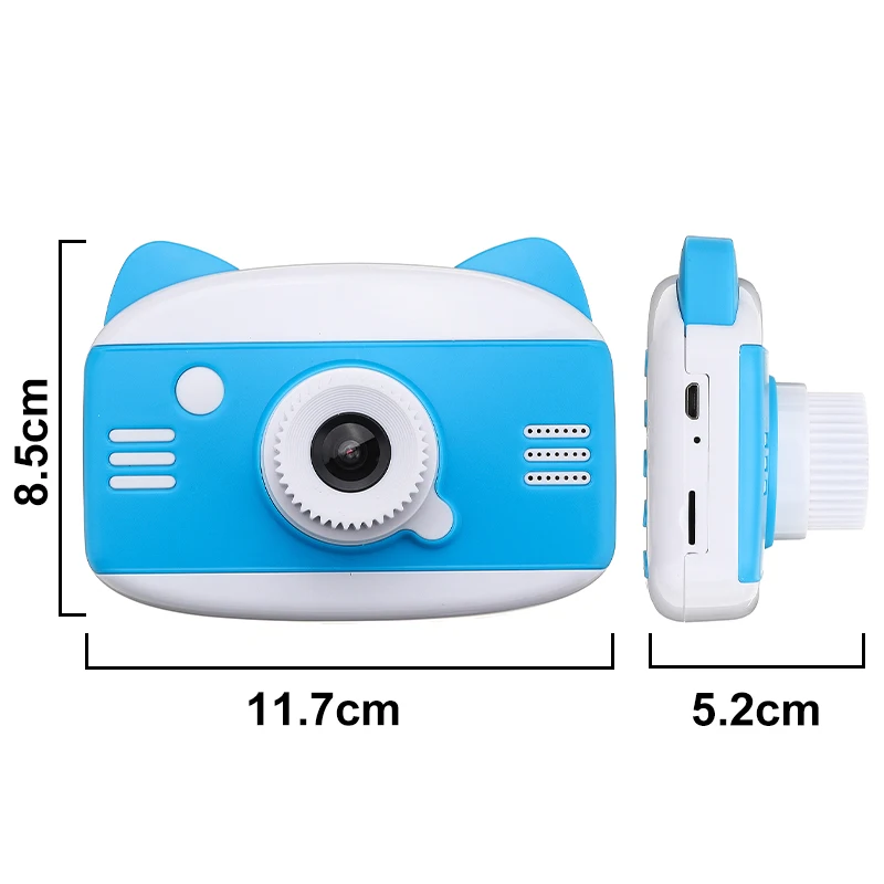 

3.5 inch HD 1080P Kids Camera Cartoon Cat Children Digital Photo Camera Toy with 600mAh Lithium Battery Gift for Kid Children