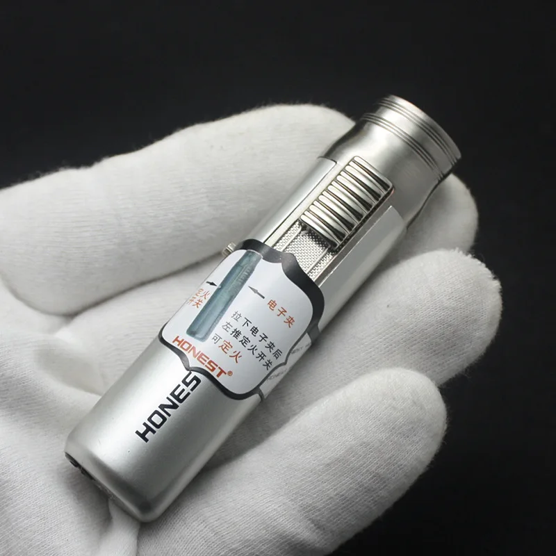 Фонарь ная Бутановая Зажигалка Turbo Jet металлическая ветрозащитная многоразовая