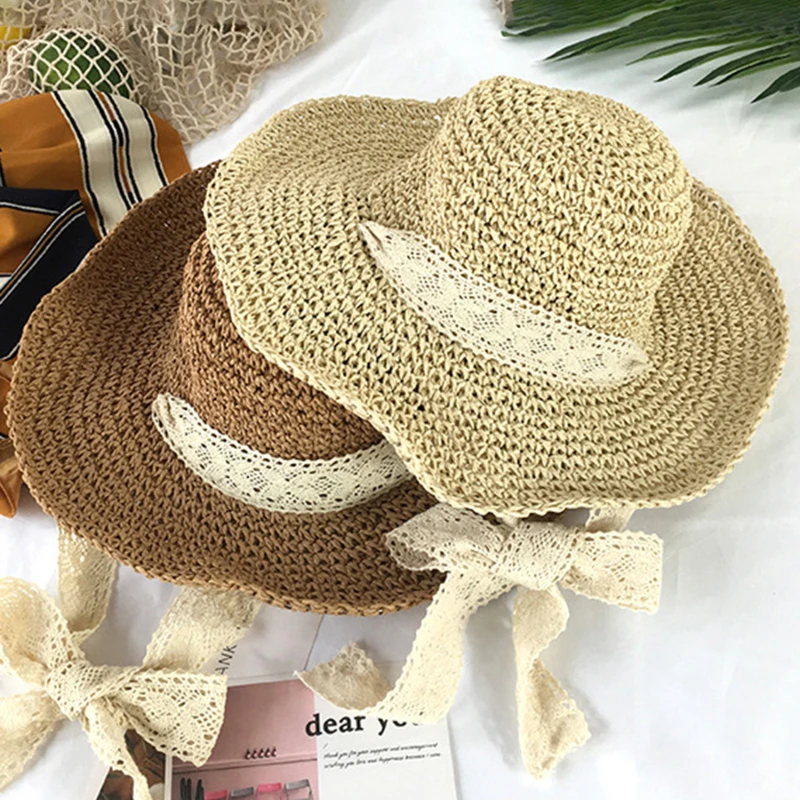 

Шляпа Соломенная женская, с козырьком и широкими полями, складная, летняя, шляпа с защитой от воздействия УФ-излучения